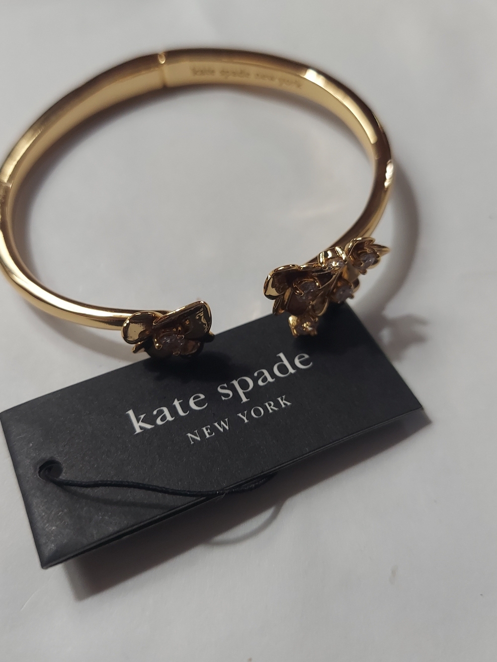 kate spade New York Gold Floral Cuff Bracelet - Picture 7 of 7